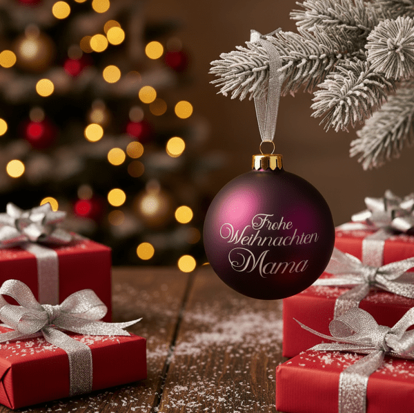 Personalisierte Weihnachtskugel mit Gravur