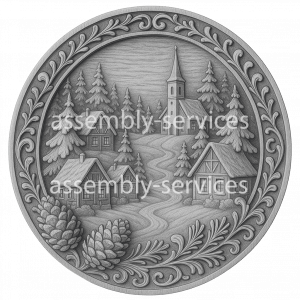 Grafik "Winterdorf" - Vorlage