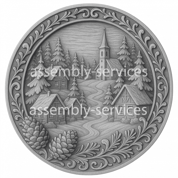 Grafik "Winterdorf" - Vorlage