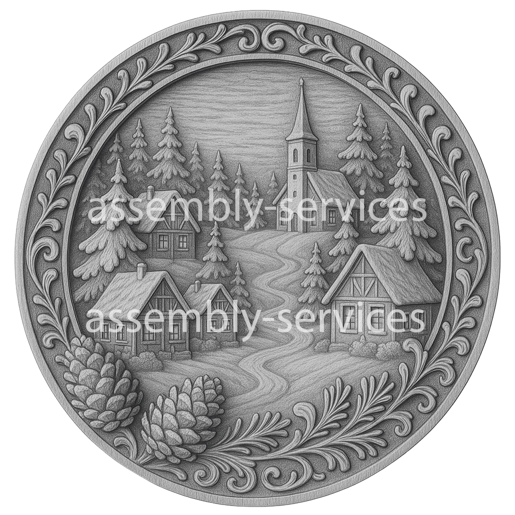 Grafik "Winterdorf" - Vorlage